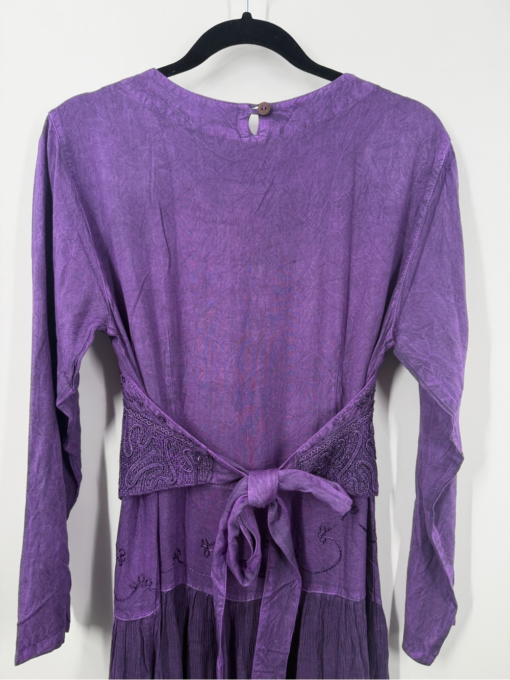 Vintage Whimsy Goth Purple Maxi Long sleeve dress - Picture 10 of 12